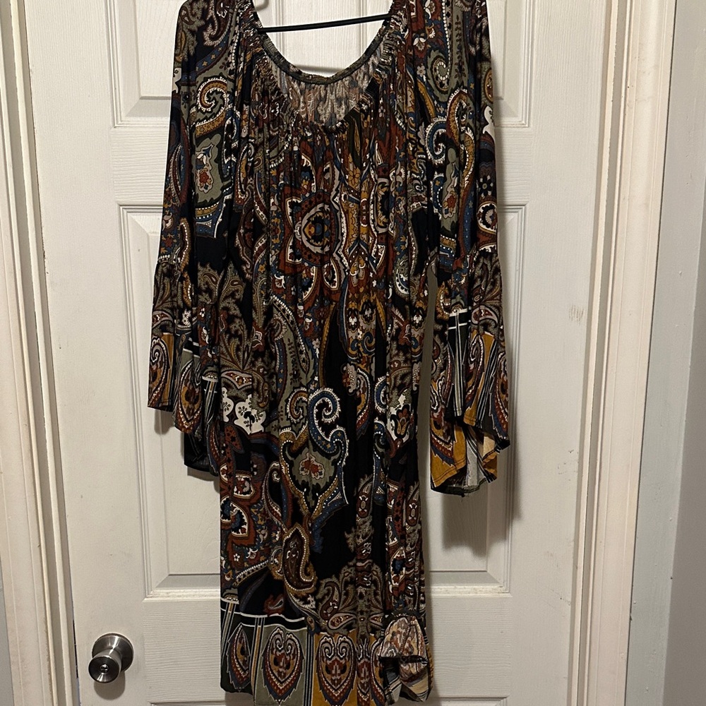 Paisley Print Women's Dress
